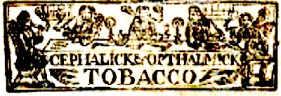 Cephalick and Opthamalick Tobacco Label
